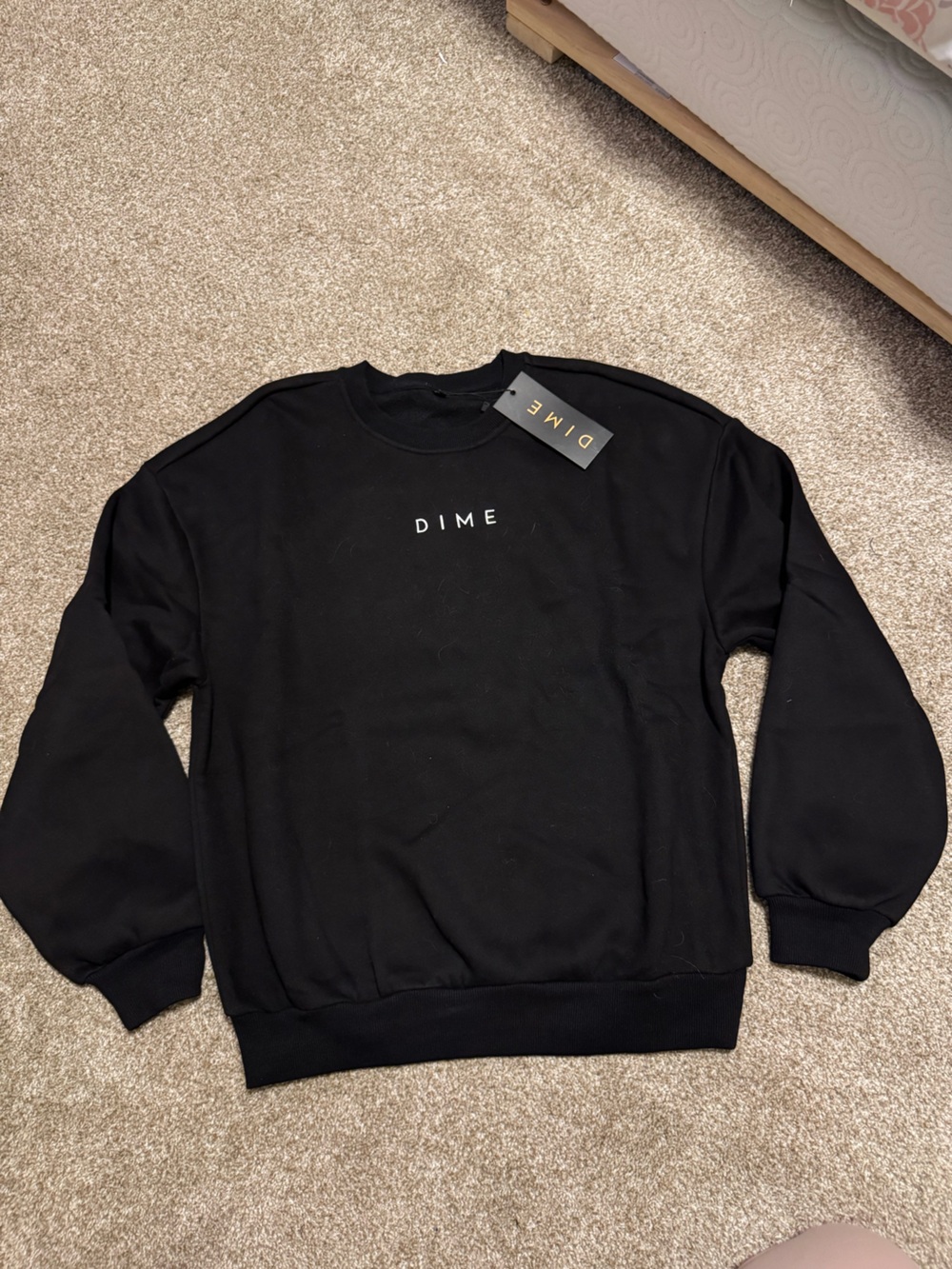 DIME Women's Black Crewneck Sweatshirt